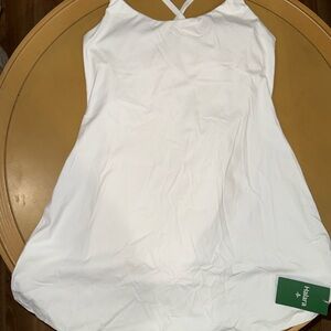 Halara White Athletic Dress with Built in Bralette
